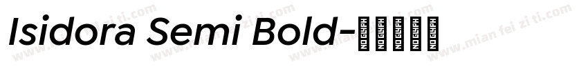 Isidora Semi Bold字体转换